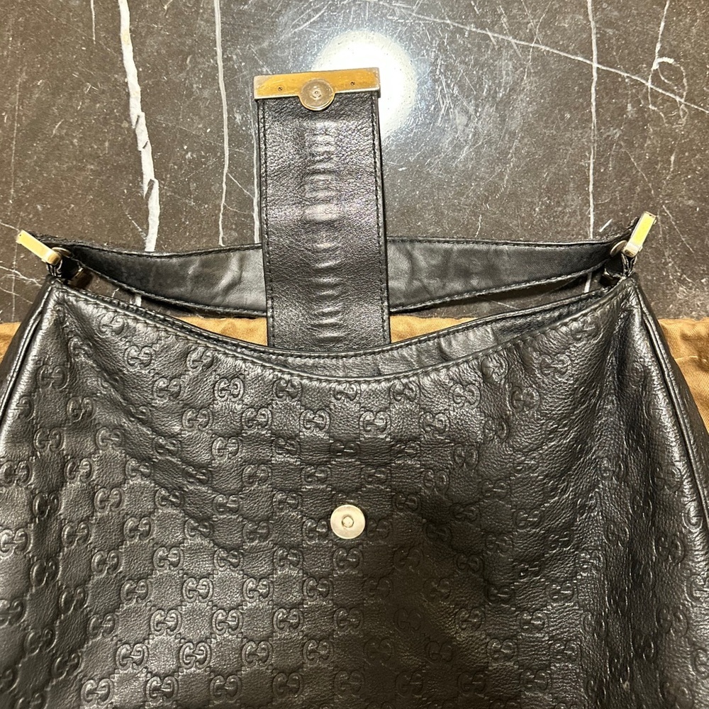 Guccisima Nero Leather Hobo Bag- 1 DAY ONLY OFFER. IF U HIT LIKE GET READY !!! - Picture 14 of 16